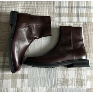 Leather Boots - Square Toe, Brown